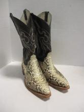 Cowtown Boots Leather & Possibly Snakeskin Cowboy Boots