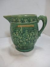 Dolphin Handled Pottery Pitcher