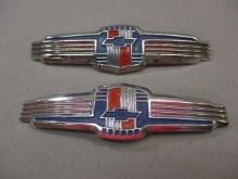 2 Vintage Chevrolet Metal Emblems