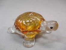 Lenox Glass Turtle Figurine 5"w X 2 1/2"h