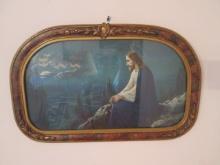 Vintage Framed "Christ on Mount Olive" Lithograph Print
