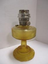 Aladdin Model B Amber Glass Oil Lamp