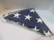 Vintage Cloth with Embroidered Stars US Flag