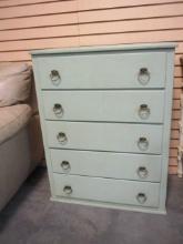 Painted Wood 5-Drawer Chest