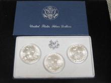 Set of 3 Olympic Silver Dollar Set in Box