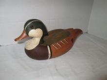 1985 Signed Handpainted Carved Wood Duck Decoy