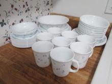 59 Pieces of Corning Ware Corelle "Provincial Blue" Dinnerware