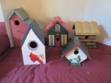 Five Handpainted Birdhouses