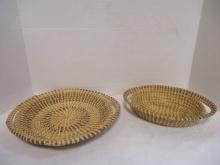 Two Handled Sweet Grass Tray/Baskets