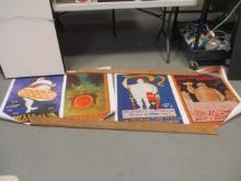 Six Michelin Reproduction Poster Prints of Vintage Advertisement Campaigns