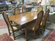 Drexel Bishopgate Table Dining Table, Arm Chair and Five Side Chairs