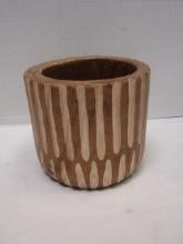 PD Home & Garden Carved Wood Planter