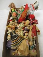 Cornhusk Dolls & Misc. Grouping of Dolls