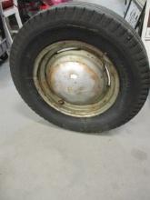 Vintage All State Express Hauler Tire with GMC Hub Cap