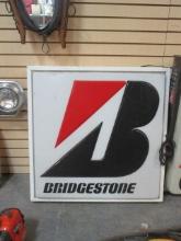 "Bridgestone" Molded Plastic Double Sided Light-Up Store Display Sign
