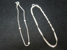 Two Sterling Silver Bracelets