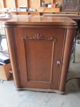 Antique Tiger Oak Sewing Cabinet