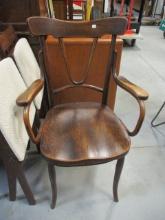 Vintage Thonet Wein Wood Arm Chair