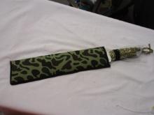 New Old Stock Eagle Stainless Steel Machete in Camo Sheath