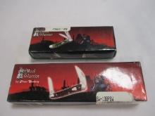 Two Frost Cutlery Steel Warrior Knives in Original Boxes