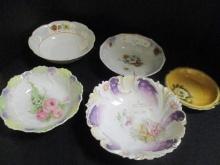 5 Vintage Porcelain China Bowls