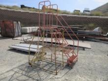 Lot Of (2) Rolling Warehouse Step Ladders