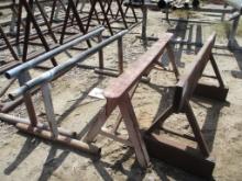 Set Of (4) Steel Pipe Racks,