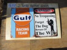 Lot Of (2) Retro Vintage Signs