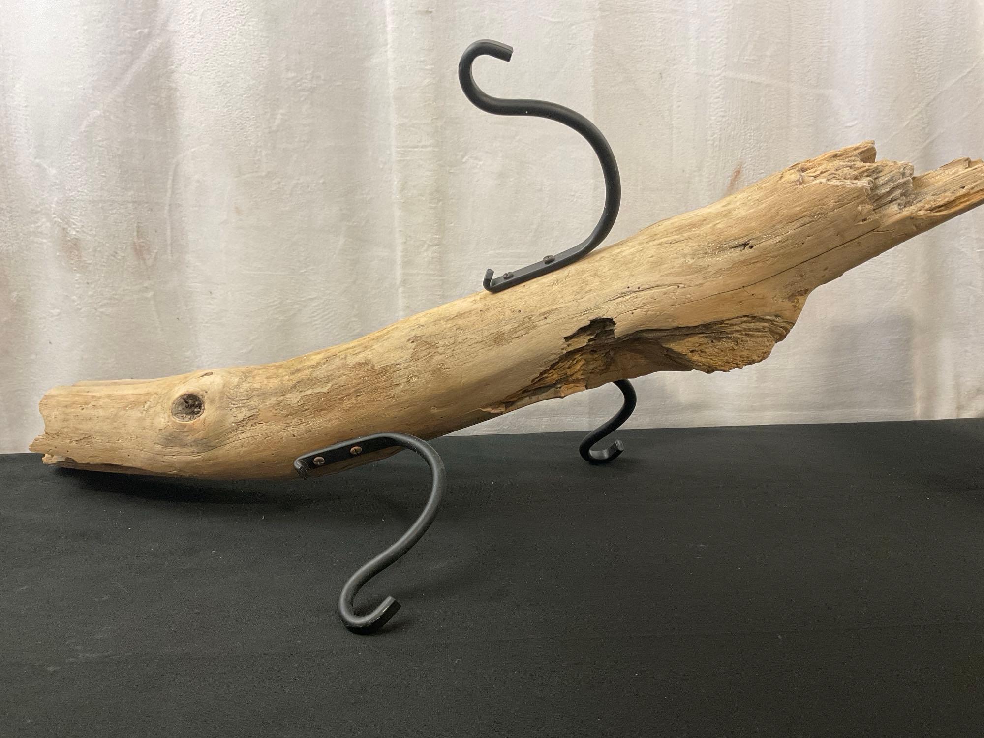 Driftwood Hanging Log, and Rust colored Willow Tree Star Figure