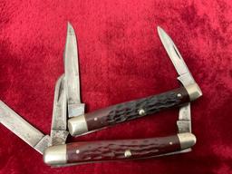 Pair of Vintage Case Multi-Blade Knives, #s 6233 & 6327