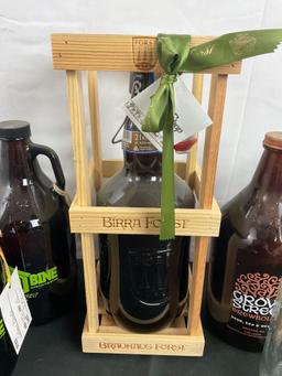 Collection of 8 Growlers from various breweries incl. Bent Bine, Forst, Big Sky, Grove Street - See
