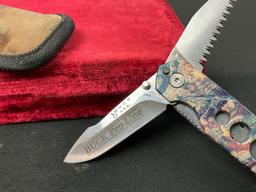 Buck 183 Alpha Crosslock Camo Hunting Knife - Nylon Sheath