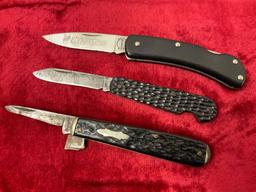 Trio of Assorted Vintage Remington Folding Knives,