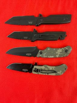 2 pcs MTech USA 440 Stainless Steel 2-Knife Sets w/ Canvas Sheath. MT-566 & M9-654900. NIB. See