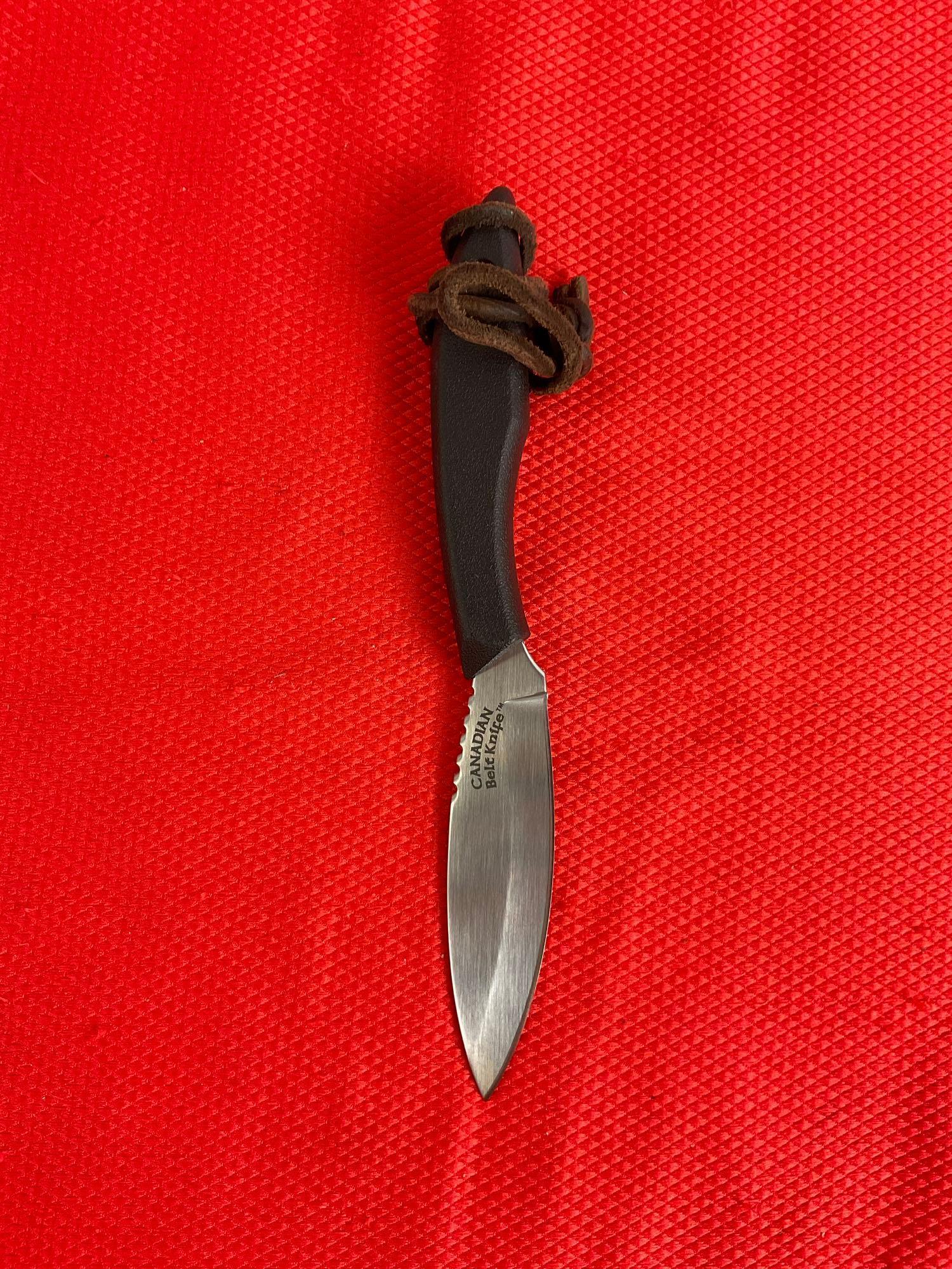 Cold Steel 4" German 4116 Steel Fixed Blade Canadian Belt Knife w/ Sheath No. 20CBL. LNIB. See pi...