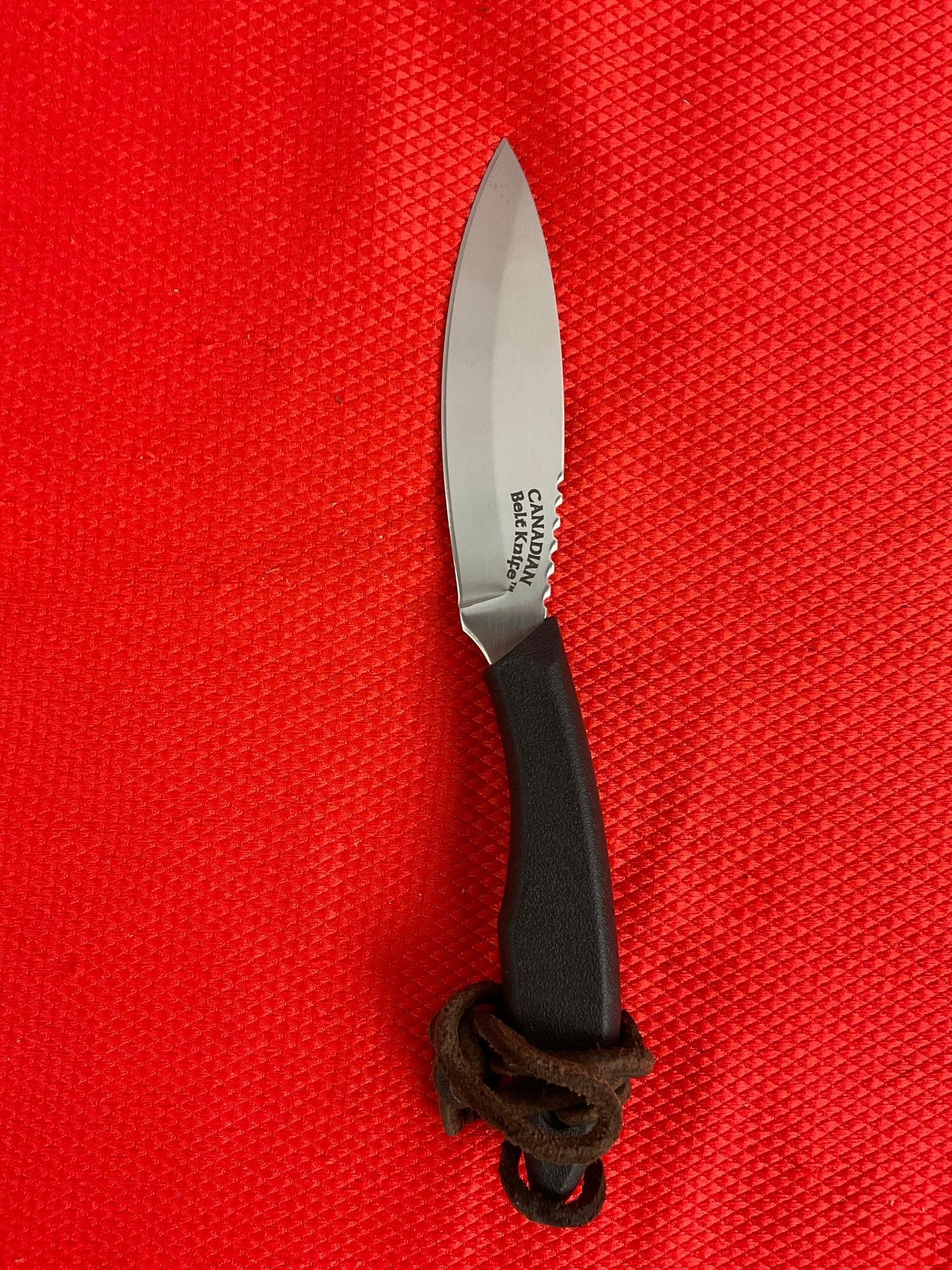 Cold Steel 4" German 4116 Steel Fixed Blade Canadian Belt Knife w/ Sheath No. 20CBL. LNIB. See pi...