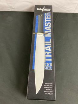 Cold Steel Trail Master w/ 9.5" 01 High Carbon Steel Blade & 5" Kray Ex Handle - See pics