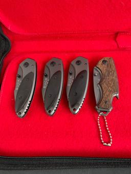4x New in box Folding Buck Pocket Knives - Blade Measures 2" - See pics