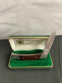Buck Folding Pocket Knives - 50th Anniversary Convention Knives - Numbered 503 & 305