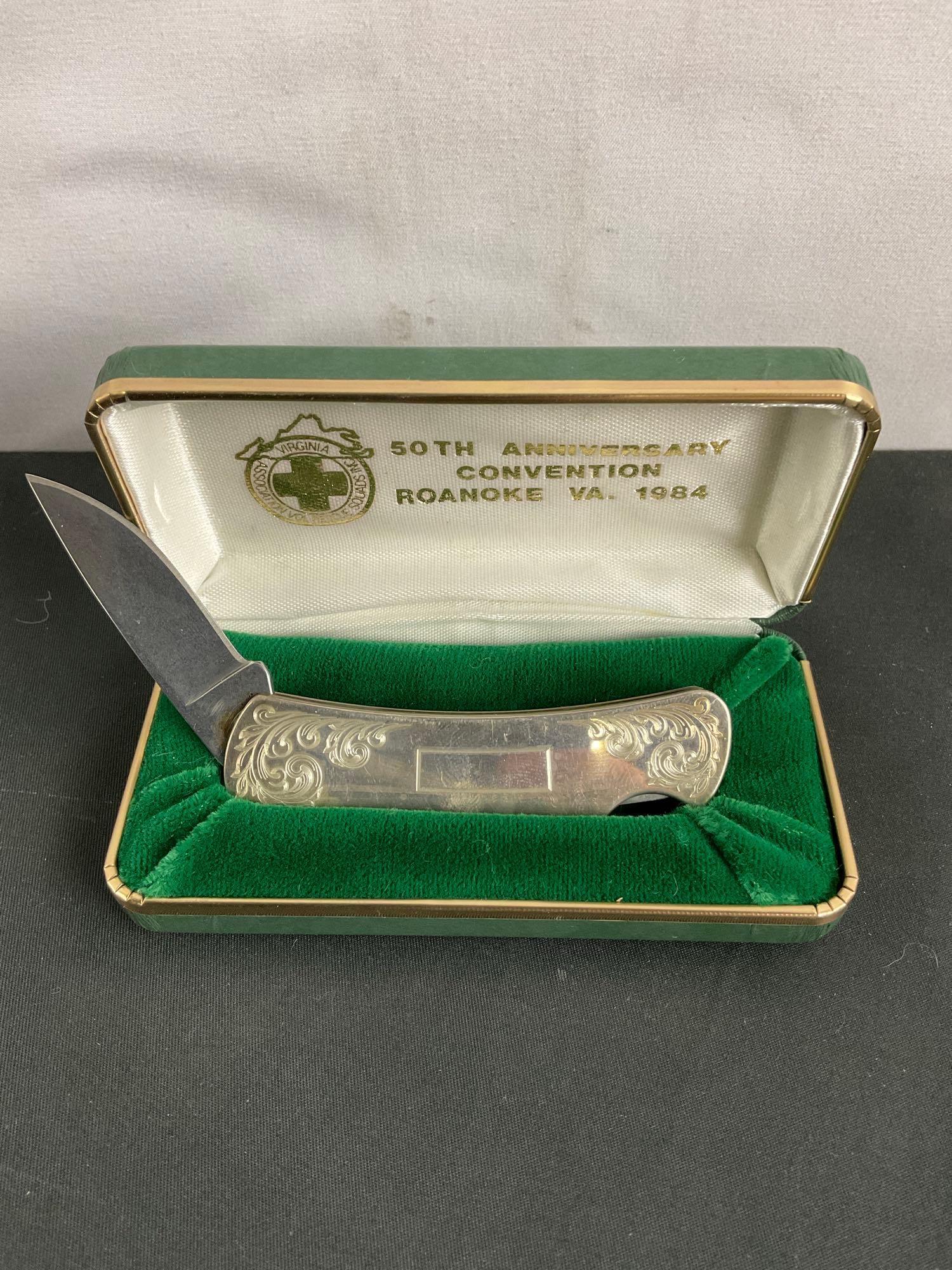 Buck Folding Pocket Knives - 50th Anniversary Convention Knives - Numbered 525 & 525T