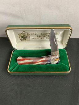Buck Folding Pocket Knives - 50th Anniversary Convention Knives - Numbered 525 & 525T