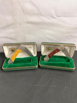 Buck Folding Pocket Knives - 50th Anniversary Convention Knives - Numbered 506 & 505