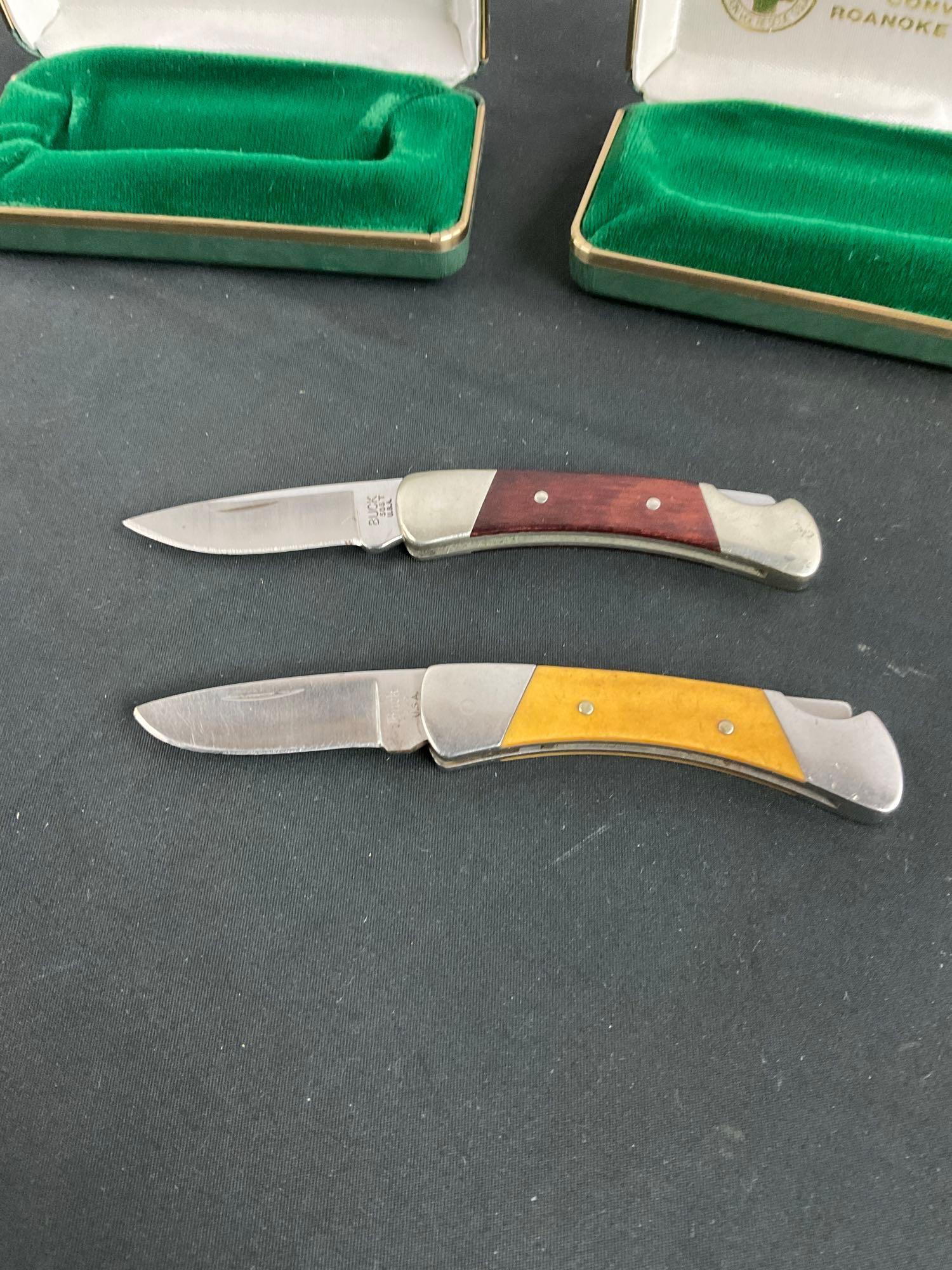 Buck Folding Pocket Knives - 50th Anniversary Convention Knives - Numbered 506 & 505T