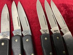 Assortment of Case XX Pen Knives, 4x 059L SS, 1x 225L SS, 1x 41059 L SSP