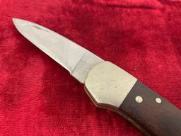 Vintage Western Folding Pocket Knife, 532, 3 inch blade, metal and wooden handle