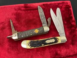 Vintage Pair of Scouting Folding Knives, Camillus Knife & Uncle Henry Schrade 285UHBSA