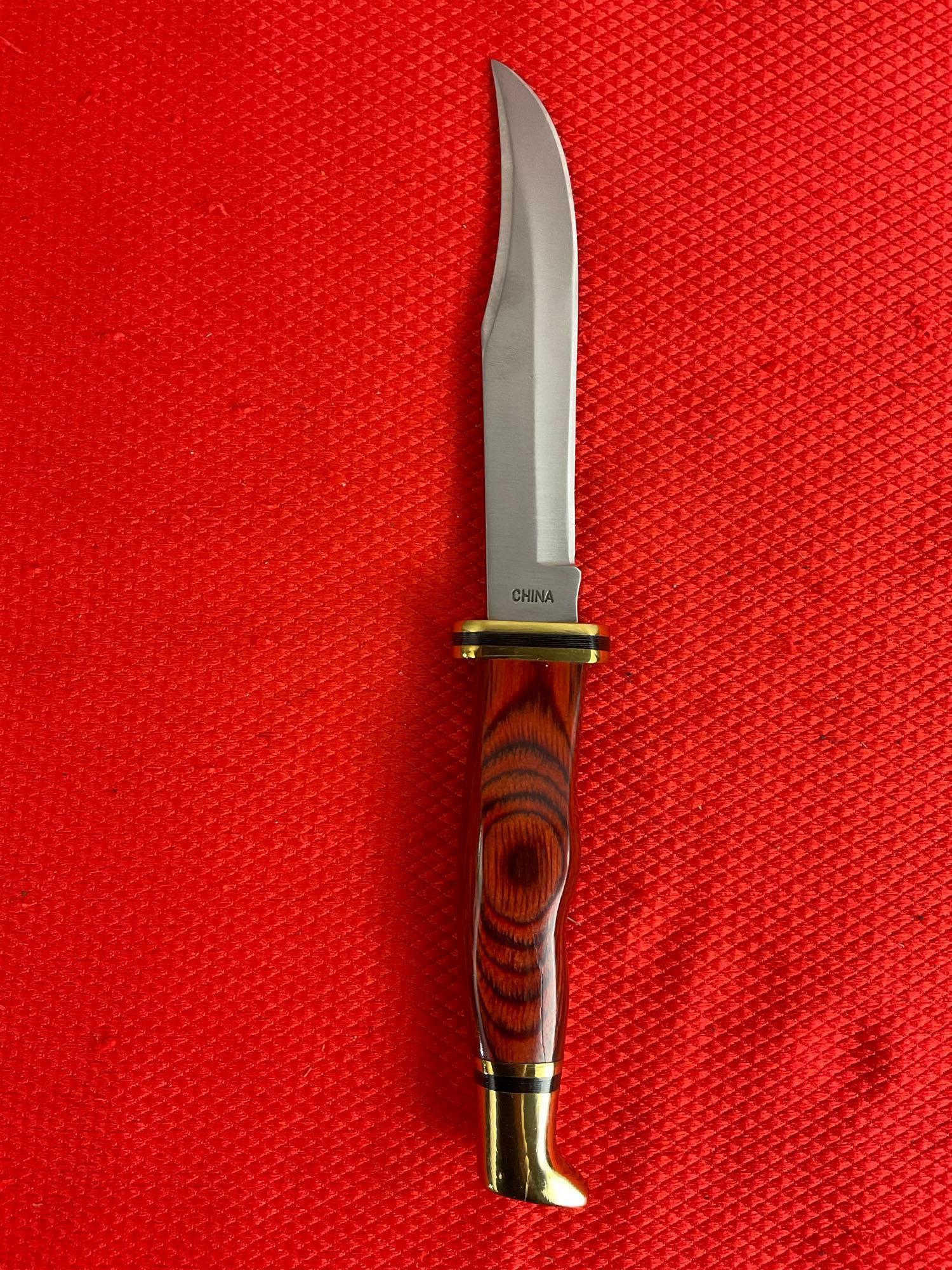 Catonsville Pocket & Pen Knife Company 5" Steel Fixed Blade Hunting Knife w/ Nylon Sheath. NIB. See