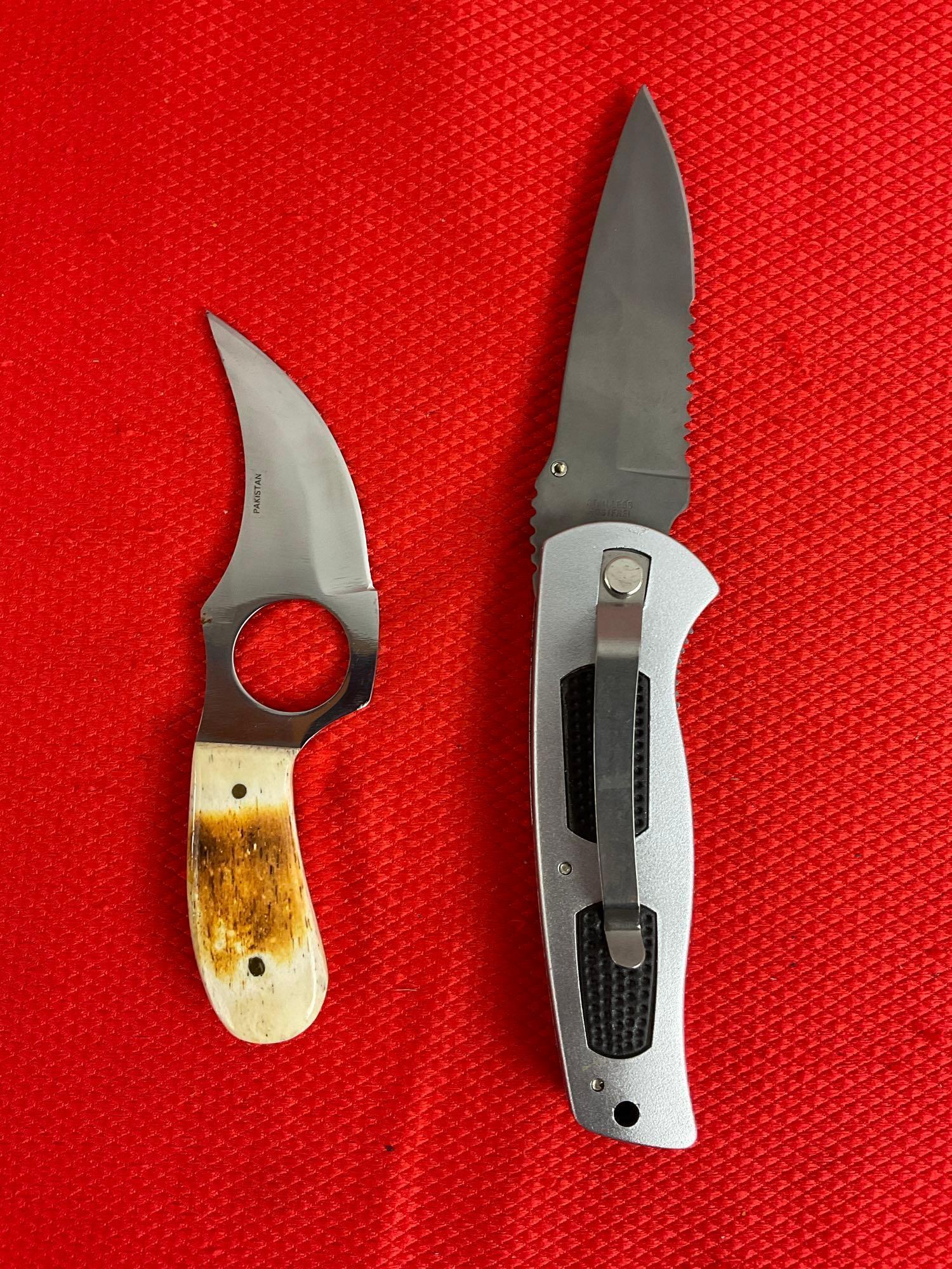 2 pcs Knife Assortment. Frost Cutlery Delta Ranger 15-208S & "The Skinner" GI-798BONE. See pics.