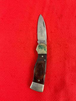 Vintage Western 2.75" Steel Folding Blade Pocket Knife Model S-532 w/ Original Sheath. See pics.
