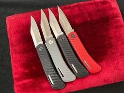 4x VIntage Kershaw Knives, 2x 3000 & 2x 3000A modern folding knives